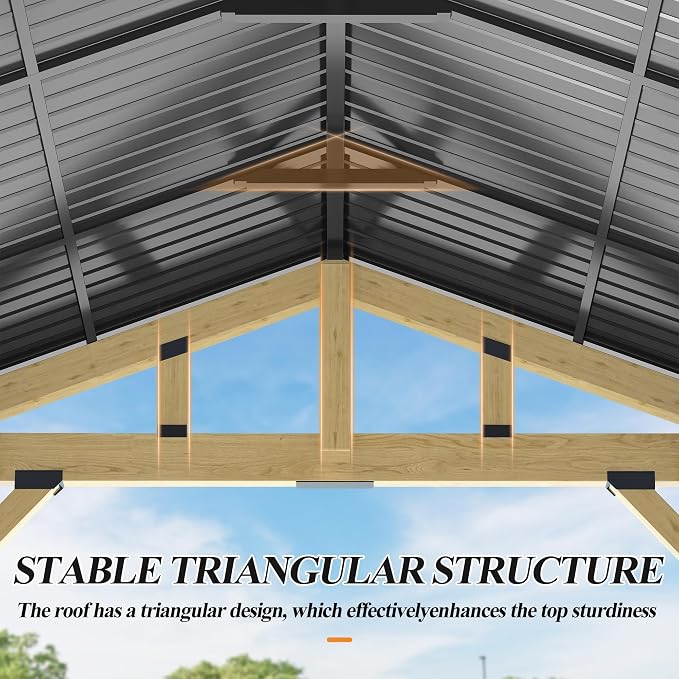 COVERONICS 11’x13’ Outdoor Wood Gazebo - Image 6