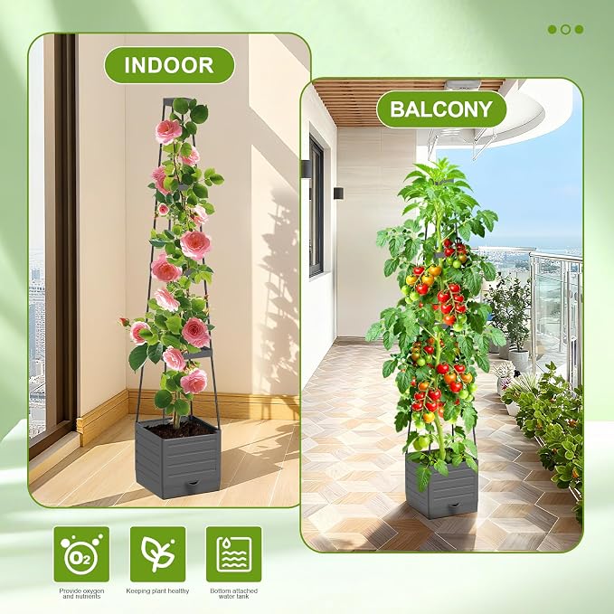 2 Pack Raised Garden Bed Tomato Planter - Image 6