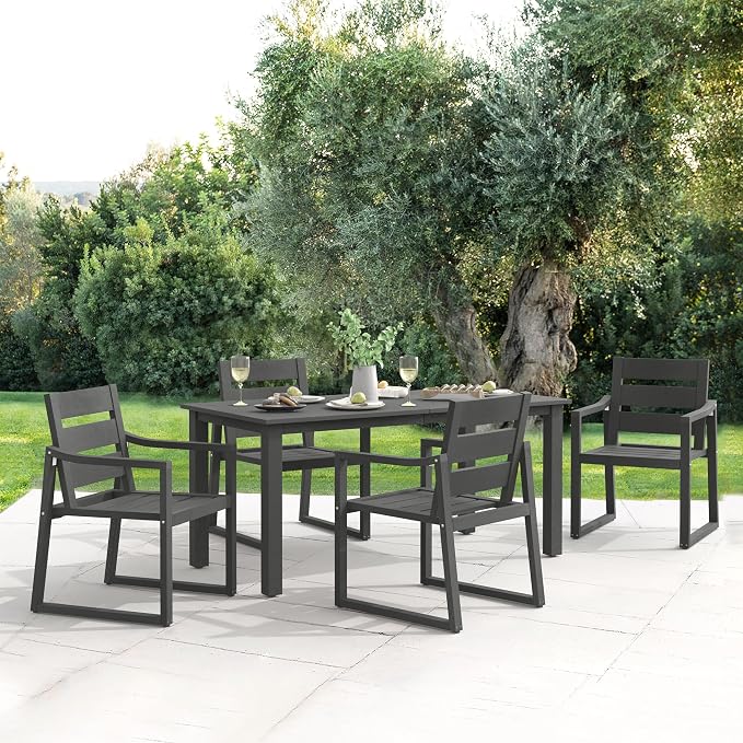 Patio Table and Chairs Set, HDPS 5-Piece Outdoor Dining Set, Patio Furniture - Image 6