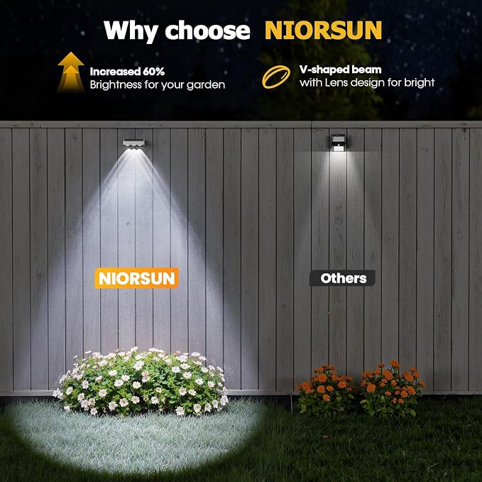 NIORSUN Solar Fence Lights, 16 Pack Solars Deck Light, RGB Color, Outdoor Bulb - Image 6