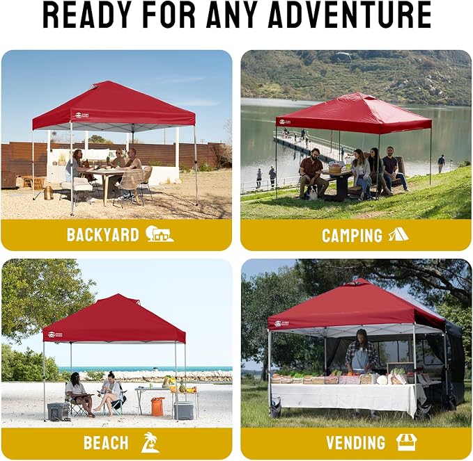 CROWN SHADES 12x12 Pop Up Canopy Outside Canopy, Patented One Push Tent Canopy - Image 4