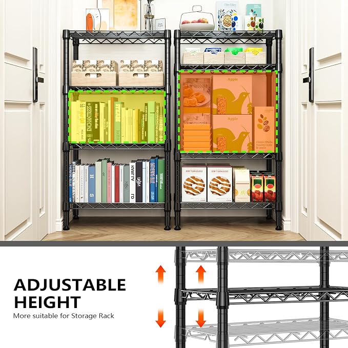 1000 lbs 4 Tier Shelf Metal Storage Shelves Wire Rack Closet Organizers - Image 6