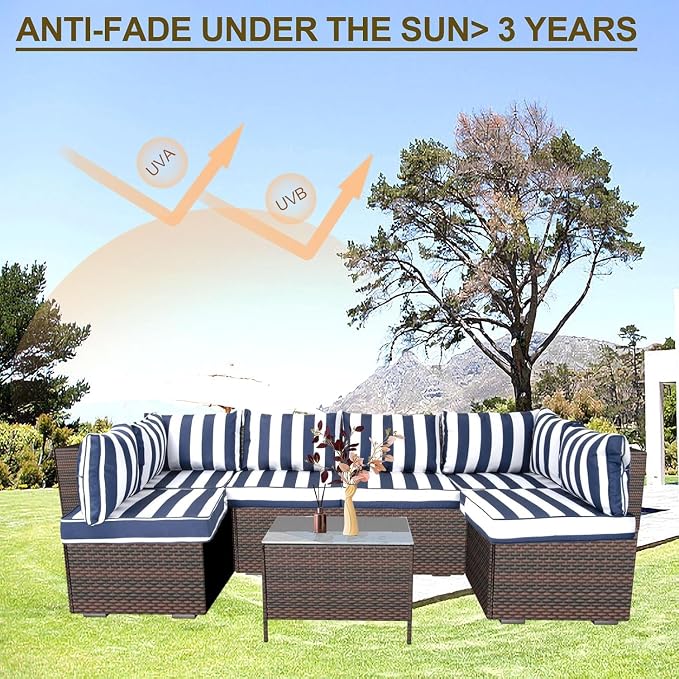 14 Piece Outdoor Patio Cushion Cover Replacement, Waterproof Patio Cushion - Image 4