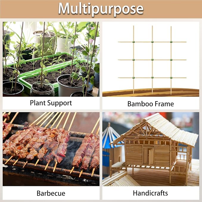 50PCS Bamboo Plant Stakes, 18Inch Natural Bamboo Sticks Garden Stake, - Image 6