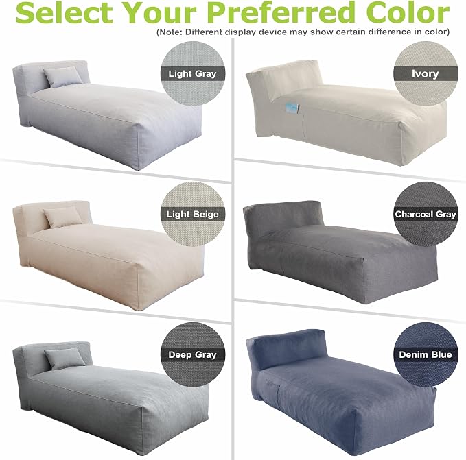 Outdoor Bean Bed Chair Sun Lounger, Outdoor Couch Sofa - Image 8