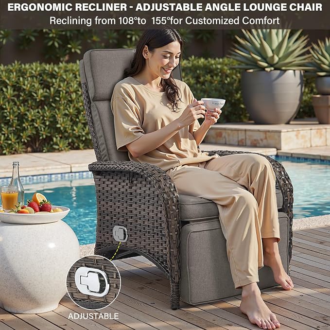 Belord Versatile Outdoor Recliner Chair - Image 3