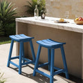 Ciokea 2 Set 24" Outdoor Bar Stools Heavy Duty HDPE Counter Height Bar Stools by CIOKEA