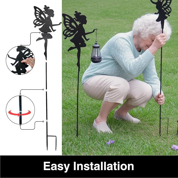Solar Fairy Garden Lights Outdoor – Spring Decorations Yard Ornaments, - Image 5