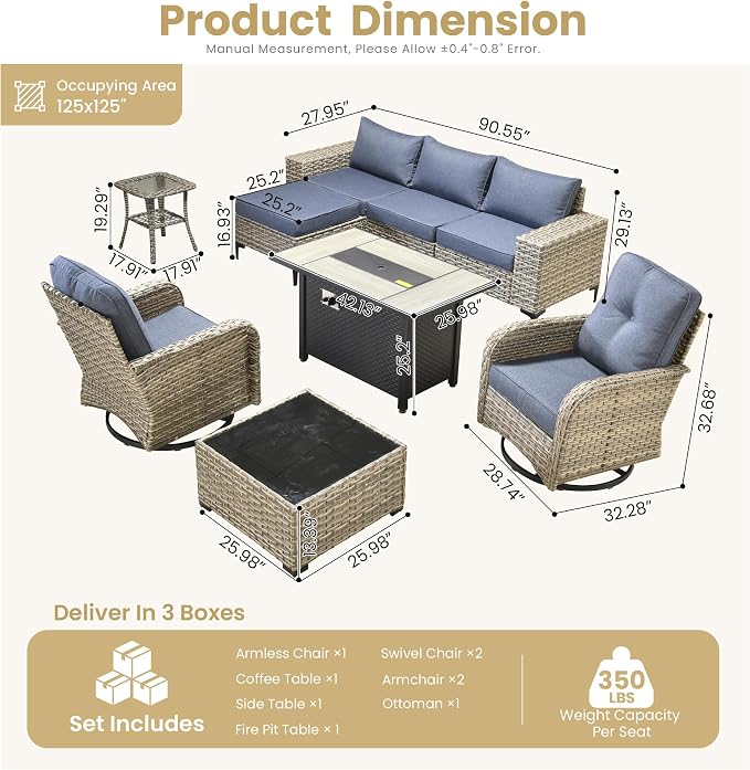 HOOOWOOO Outdoor Sectional Furniture Set - Image 7