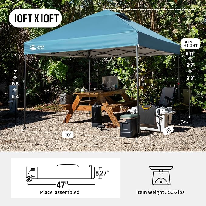 CROWN SHADES 10x10 Pop Up Canopy Tent - Image 2