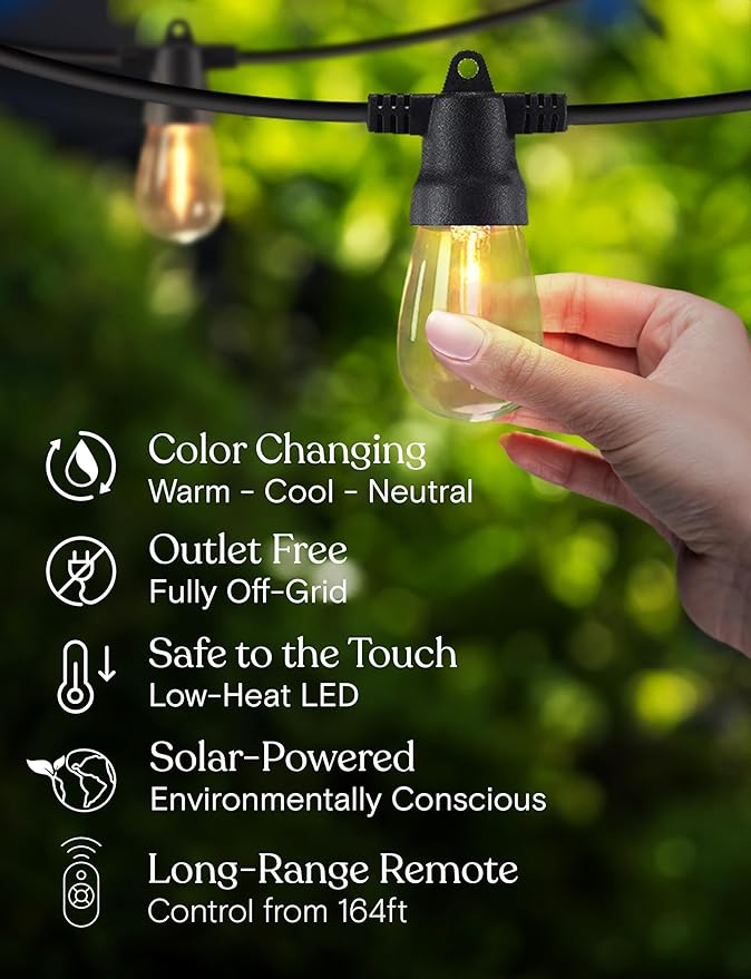 Brightech 48 FT Ambience Pro Outdoor Solar String Lights - Image 9