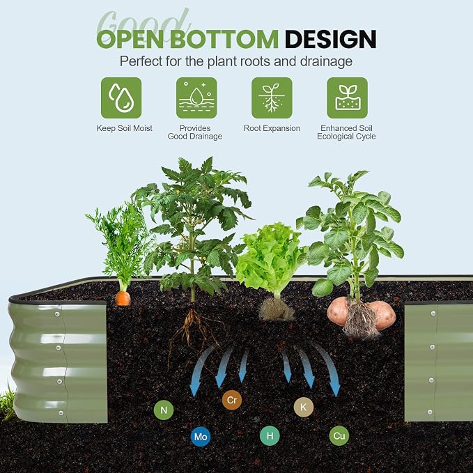 5-in-1 Adjustable Raised Garden Bed Kit | Galvanized Planter Boxes - Image 5