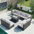 BULEXYARD 9 Pieces Highback Wicker Patio Furniture Set by BULEXYARDFURNITURE