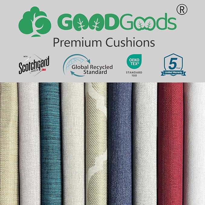 Goodgoods 24 x 28 Outdoor Patio Deep Seat Cushions 2-Pack, 1000+ Hours - Image 7
