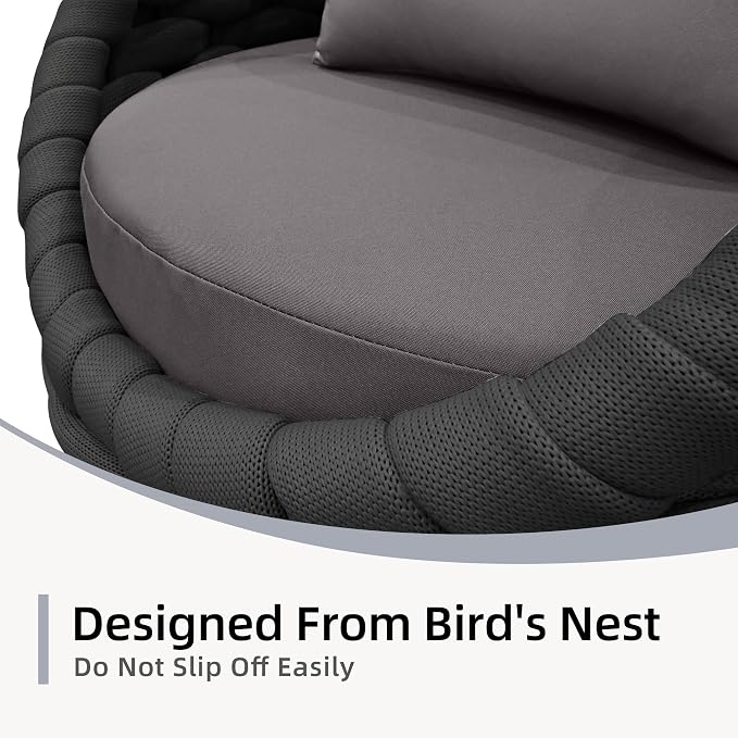 TWT Outdoor Couch All-Weather Textilene Rope Outdoor Chairs Set of 2 - Image 6