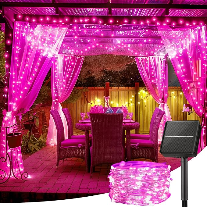 Minetom Solar String Lights for Outside, 2 Packs Total 66Ft 200 LED Outdoor - Image 6