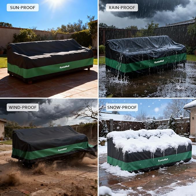 Waterproof Outdoor Sofa Cover, 2-Seater Heavy Duty Patio Loveseat Covers - Image 7