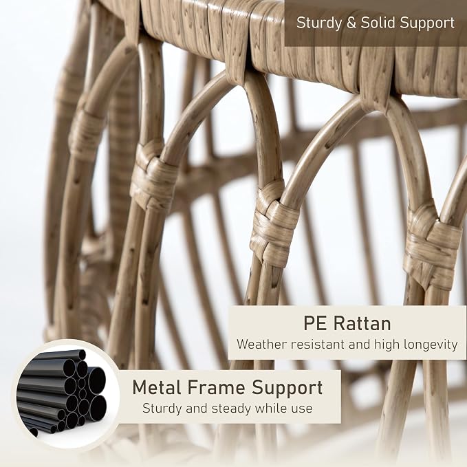 Furniture of America Ysar Boho Rattan Round Coffee Table Outdoor - Image 4