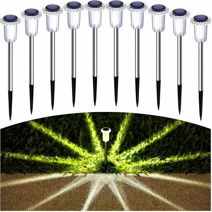 Solar Lights Outdoor 15 Pack Solar Pathway Lights LED Waterproof Stainless - Image 7