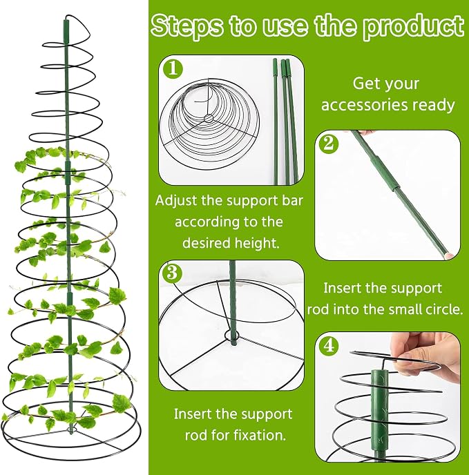 WNJ 3-Pack Pea Trellis Green Bean Trellis - Image 2