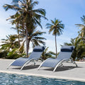 Domi Pool Lounge Chairs Set of 2, Adjustable Aluminum Outdoor Chaise Lounge by domioutdoorliving
