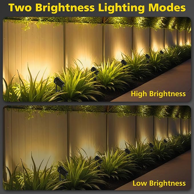 T-SUN Solar Spotlights 2W Outdoor LED Landscape Spot Light, 2-in-1 Waterproof - Image 5
