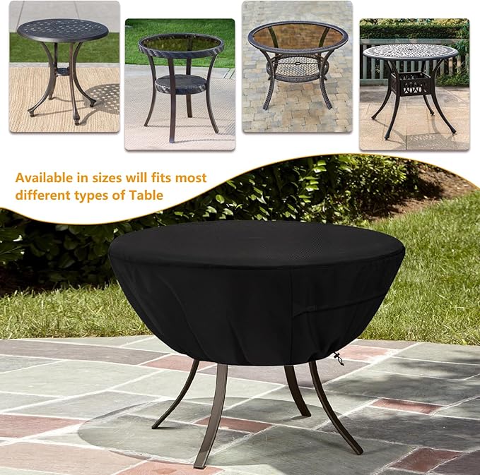 Round Patio Table Cover, Suitable - Image 4