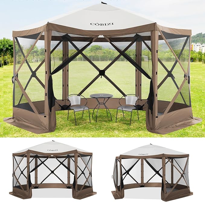 COBIZI 12x12 FT Pop Up Canopy Shelter Tent, Large Gazebos On Clearance by COBIZI