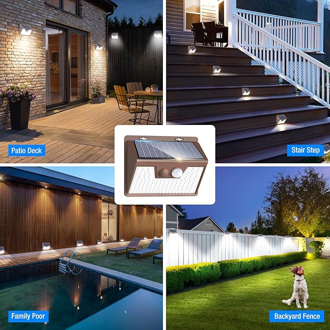Peasur Solar Lights Outdoor Waterproof, 3 Lighting Modes Solar Motion Sensor - Image 6