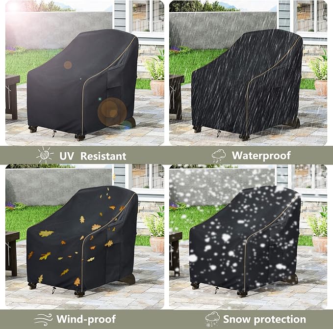 Adirondack Chair Covers 2 Pack, Waterproof Heavy Duty Outdoor Chair Covers - Image 9