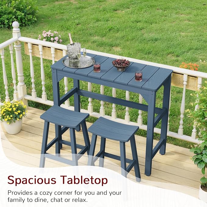 Stoog All-Weather Outdoor Bar Table, Patio Counter Height Bar Tables - Image 8