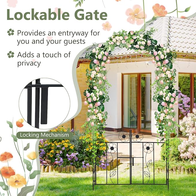 COSTWAY 2-in-1 Garden Arbor - Image 8