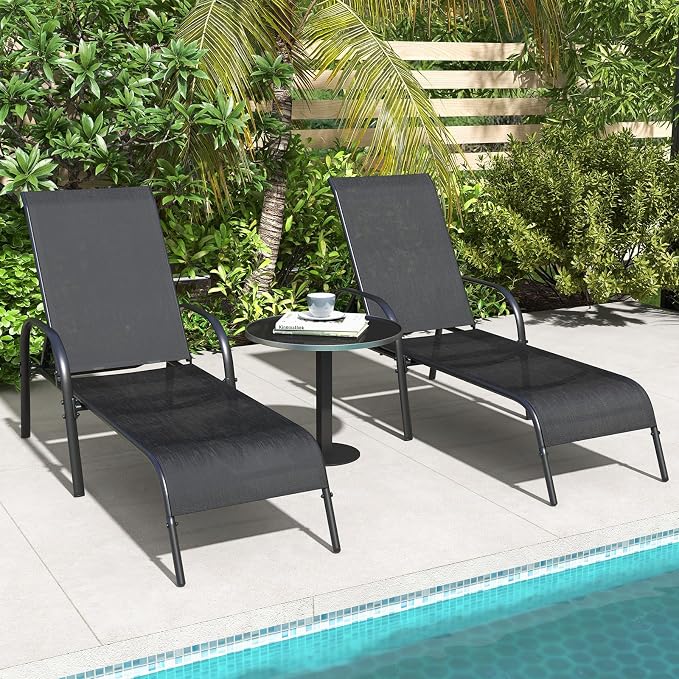 Giantex Patio Lounge Chair, Outdoor Chaise Lounge - Image 5