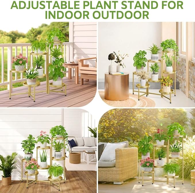 iDavosic.ly 7 Tier Large Plant Stand Indoor, 10 Inch Wide Tall Corner Metal - Image 2