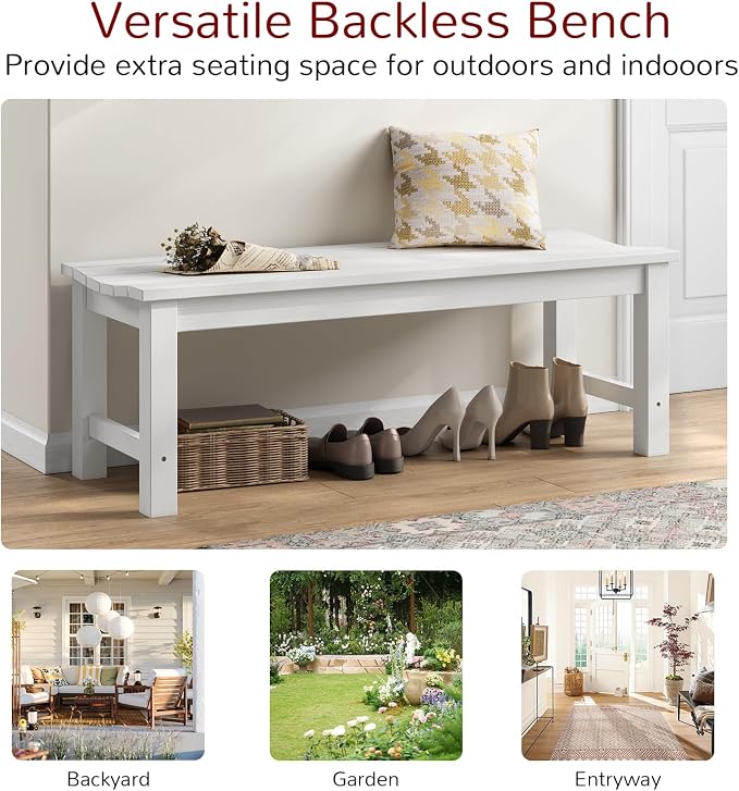Stoog Outdoor Bench, 2-Person Patio Backless Bench, Outdoor Benches Weatherproof - Image 9