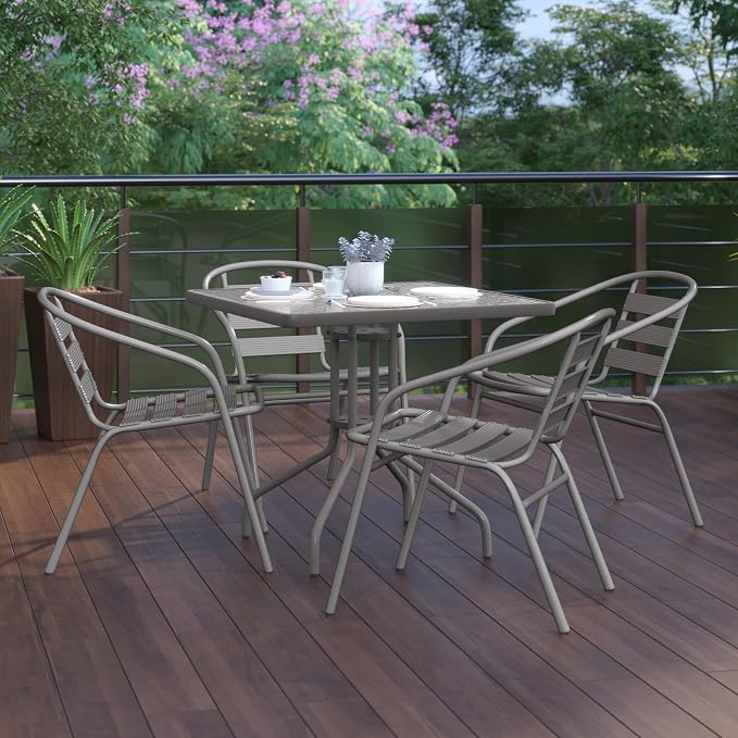 Flash Furniture TLH-0732SQ-017CSV4-GG Lila 31.5'' Square Glass Table - Image 8