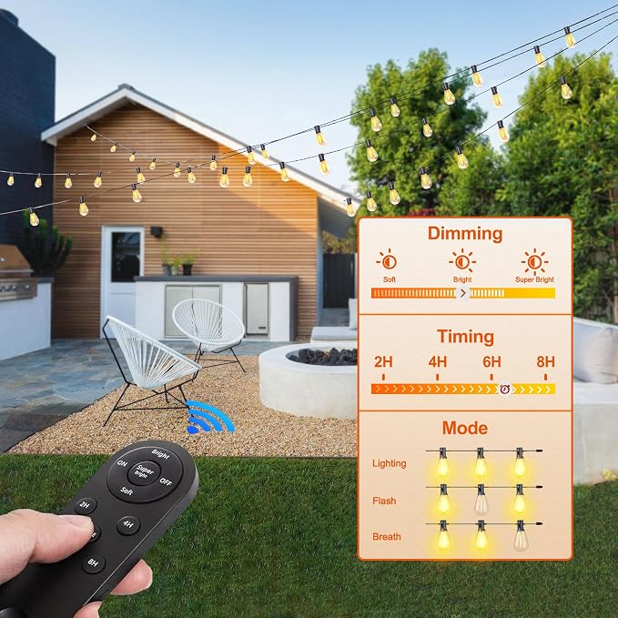 Stright Solar String Light for Outside 120FT - Image 7