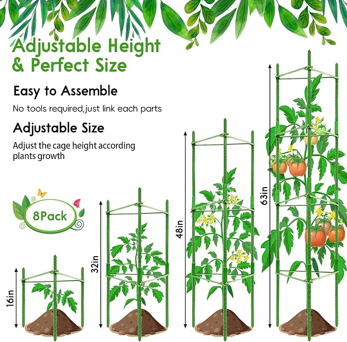 Riare 8 Pack 5.2 FT Tomato Cages - Image 3