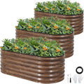 Galvanized Raised Garden Bed Outdoor |17'' Tall Planter Box Outdoor by GGOODGAIN