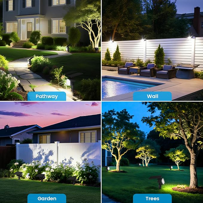 VOLISUN Solar Spotlight Outdoor, IP67 Waterproof Solar Landscape Spot - Image 8