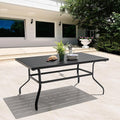 NUU GARDEN Outdoor 61" x 37" Rectangle Dining Table by NUUGARDENCORPORATION
