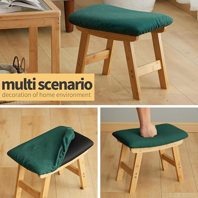 Foot Stool Ottoman Foot Rest Under Desk, Small Stool - Image 8