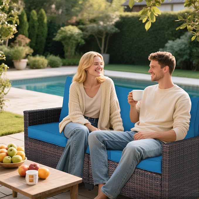 Rattan Outdoor Sofa 3-Seater - Image 4
