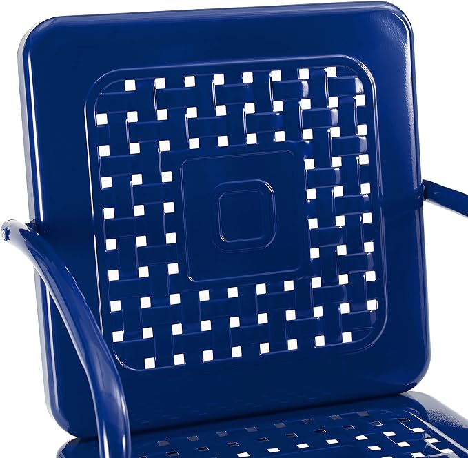 Crosley Furniture Bates 2-Piece Outdoor Chair Set, Retro Metal Patio Chairs - Image 9