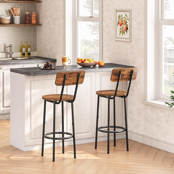 HOOBRO Bar Stools, 25.2" Bar Chairs - Image 4
