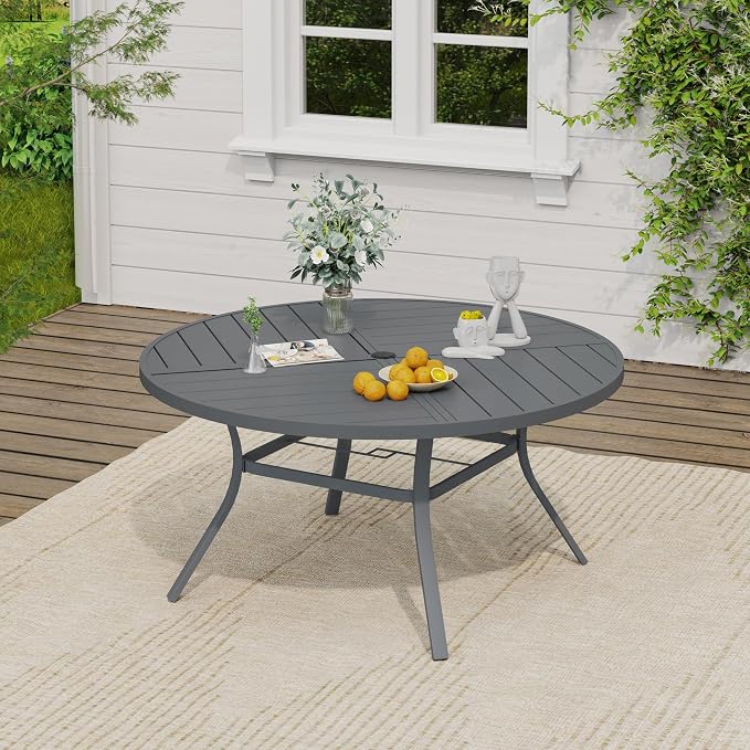 VICLLAX 50" Round Outdoor Table, Patio Dining Table - Image 2