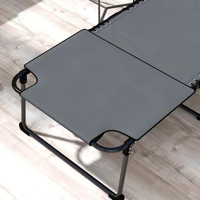 Outsunny 2 Piece Folding Chaise Lounge - Image 9