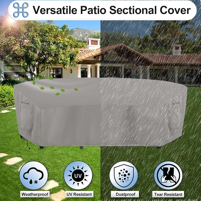OutdoorLines Waterproof Curved Outdoor Sectional Cover - Image 4