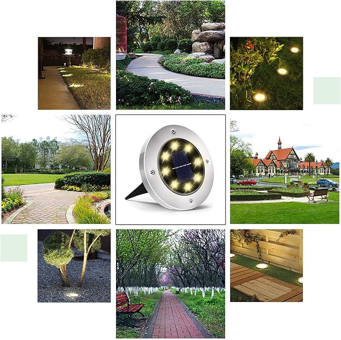 INCX Solar Lights Outdoor Waterproof, 16 Pack Solor Ground Light - Image 6