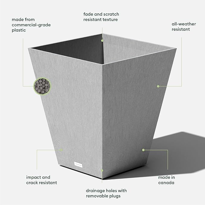 Veradek Pure Series Nobleton Plastic Planter - Image 3